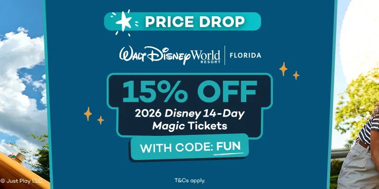 Price Drop + Up to Extra 15% Off Disney Tickets & Disney Combos