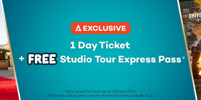 Universal Studios Hollywood 1 Day Ticket + FREE Studio Tour Express