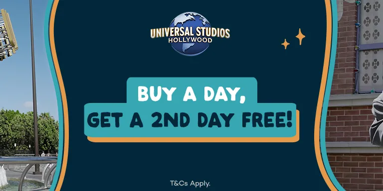 Universal Studios Hollywood - Buy a day, get a second day's admission FREE!
