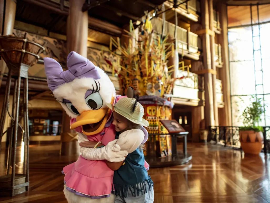Guest with Daisy Duck, Disney’s Animal Kingdom Lodge