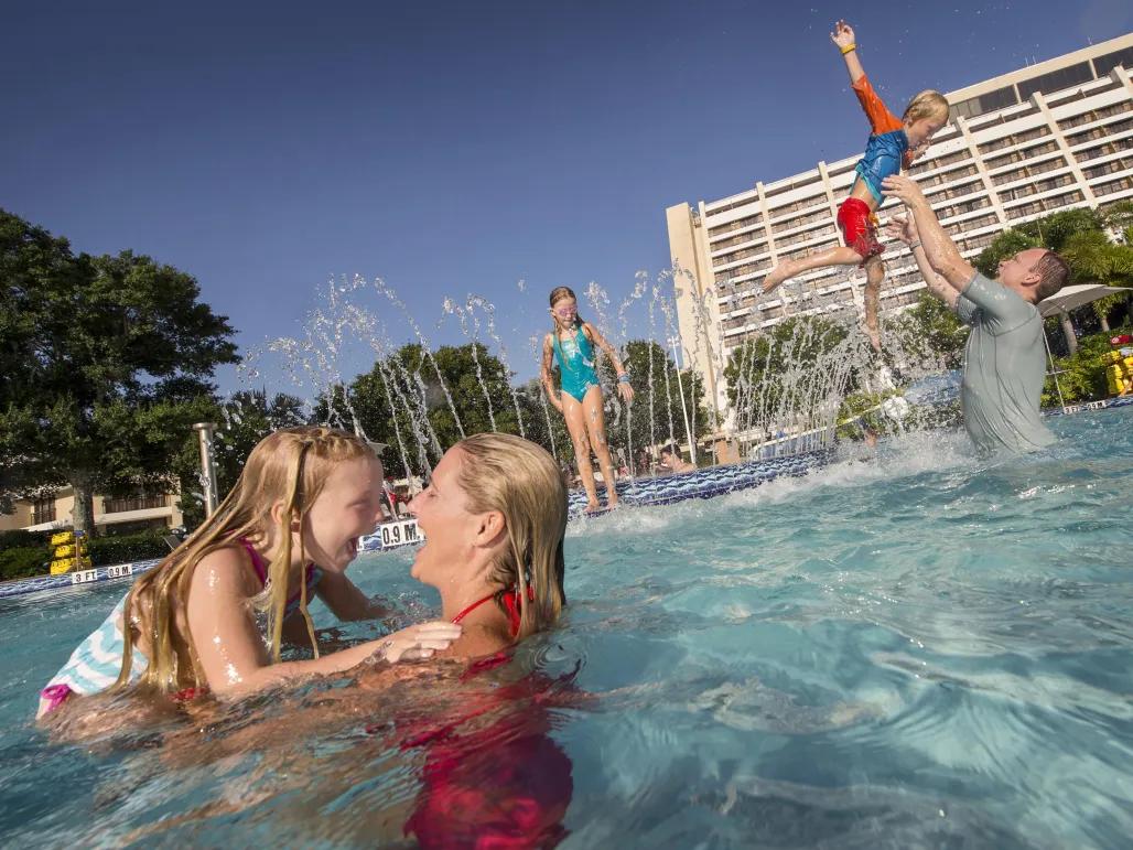 Guests at Disney's Contemporary Resort Pool