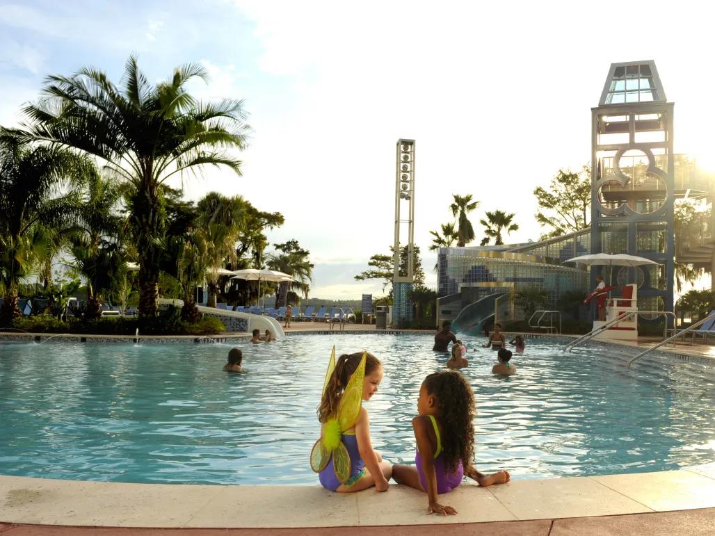 Guests at Disney's Contemporary Resort Pool