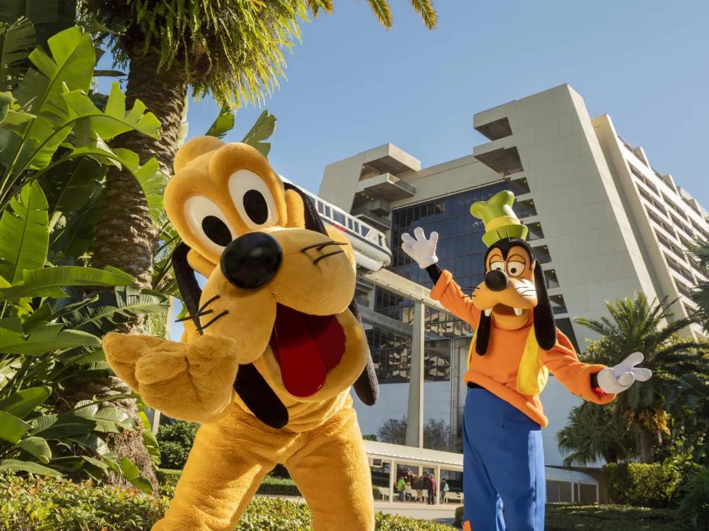 Pluto and Goofy, Disney’s Contemporary Resort