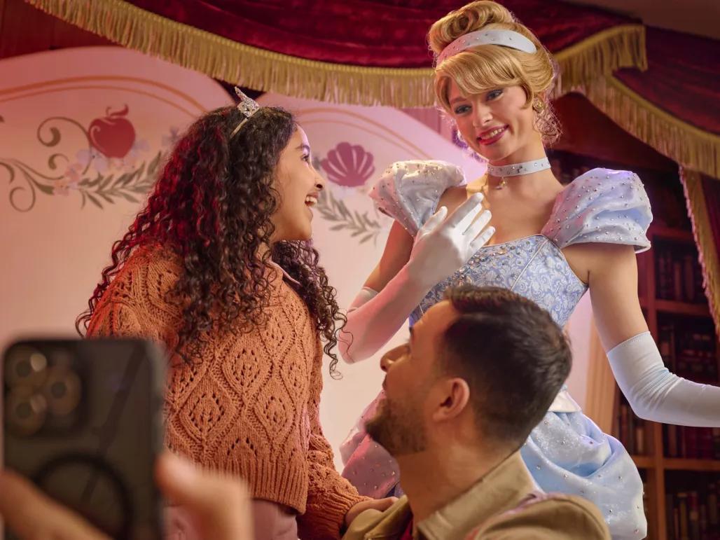 Guests with Cinderella Disneyland Hotel