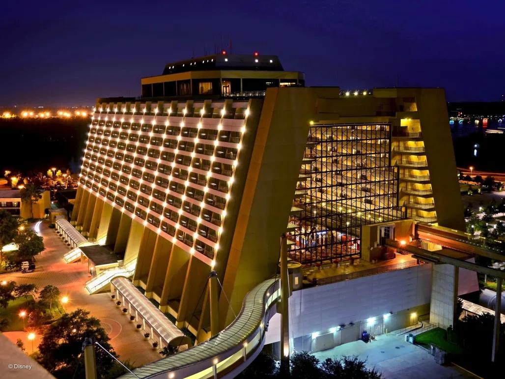 Evening at Contemporary Resort  Evening at Contemporary Resort