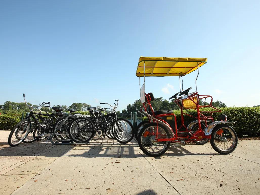 Surrey Bike at WDW Caribbean Beach Resort Biking at Disney's Caribbean Beach Resort