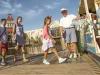 Disney's Saratoga Springs Family on boat Disney Saratoga Springs Boat