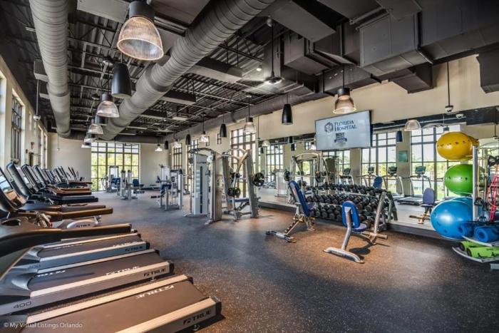 Fitness center with treadmills and weight equipment at Solara Resort