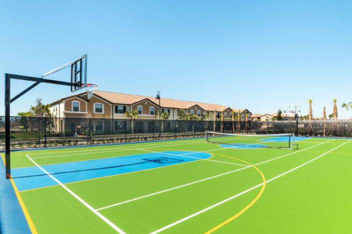 Multi-sport courts for basketball and pickleball at Windsor at Westside