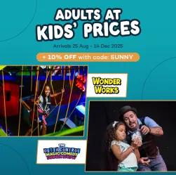 WonderWorks & Outta Control Magic Comedy Dinner Show – Adults at Kids' Prices PROMO WonderWorks & Outta Control Magic Comedy Dinner Show – Adults at Kids' Prices PROMO