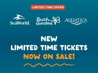 SeaWorld Parks 2 and 3 Park Ticket Tickets with FREE Quick Queue