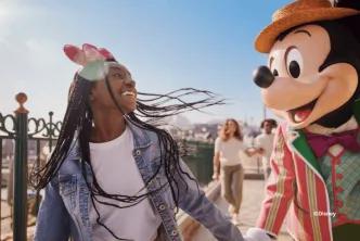 Guest with Mickey Mouse at Disney Adventure World