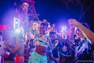 Guests at Disney H2O Glow After Hours