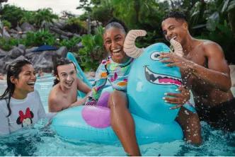 Guests at Disney H2O Glow After Hours