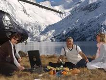 Champagne Picnic on a Peak Helicopter Flight