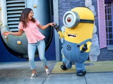 Girl with a Minion at Universal Studios Florida