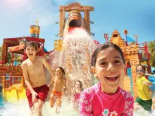 Kids playing in Splashers Mountain, Aquaventure Dubai