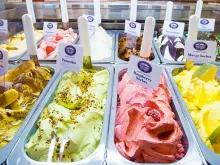 Ice cream flavours at Gelateria, Loews Portofino Bay Hotel