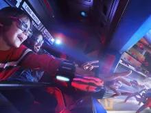 Guests on Spider-Man W.E.B. Adventure, Disneyland Paris