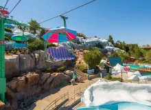 A ski-resort style chair lift at Disney's Blizzard Beach Water Park