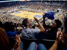 Spectators at an Orlando Magic Basketball game