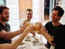 Toasting with friends