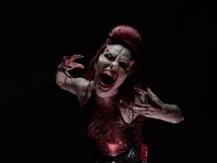 Scare character at SeaWorld Howl-O-Scream