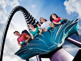 Guests riding Mako at SeaWorld Orlando