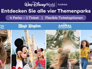 Entdecken Sie vier Walt Disney World Themenparks