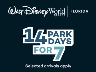 Get a Disney 14 day ticket for the price of 7 days on select dates in 2024