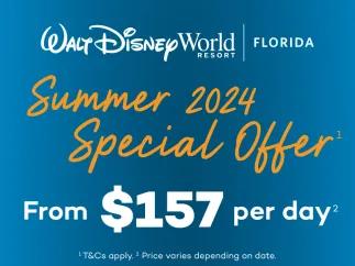 Visit each of the 4 Walt Disney World  Theme Parks once with the Disney 4-Park Magic Ticket