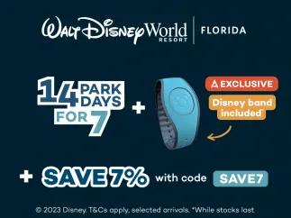 Disney Band with 2024 Disney Magic Tickets & Combos