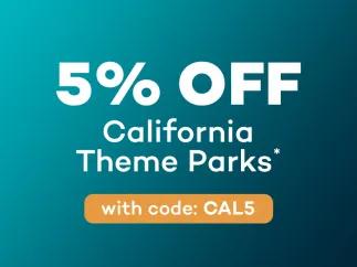 Save 5% on California Theme Park Tickets with code CAL5