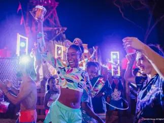 Guests at Disney H2O Glow After Hours