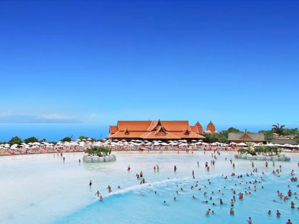 Siam Park Wave Palace and beach.