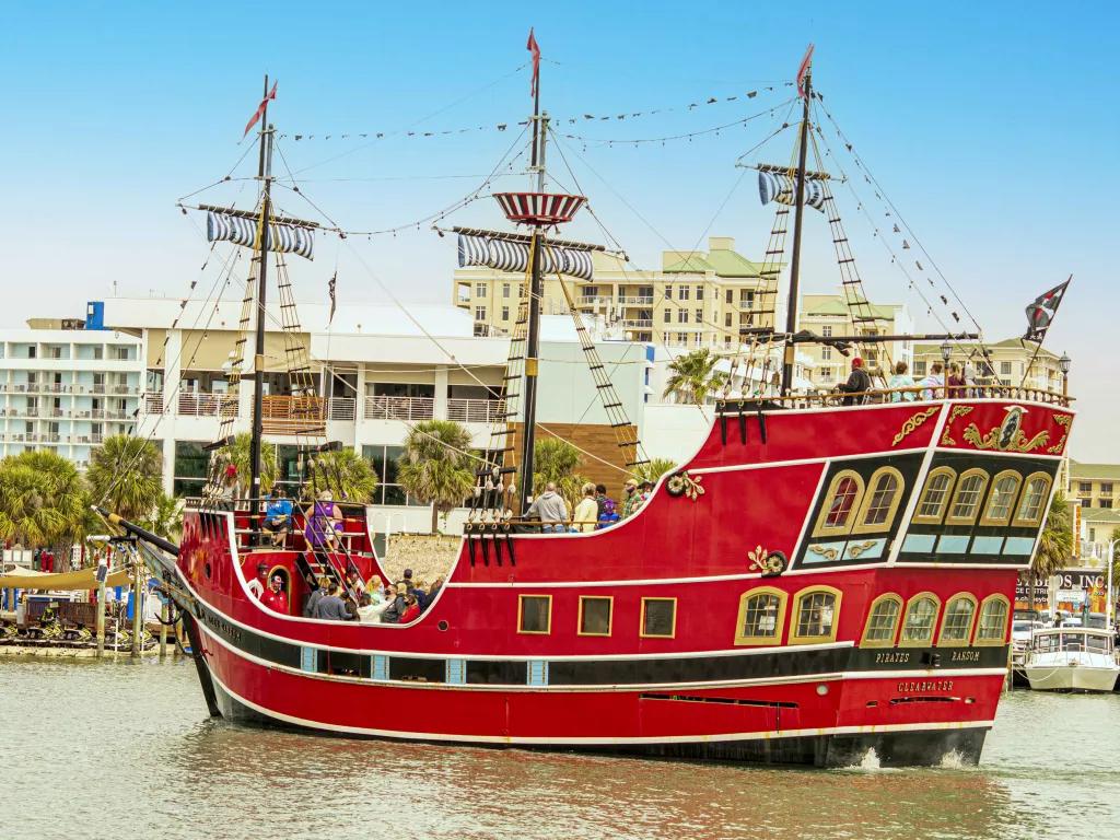 Captain Memo’s Pirate Cruise setting sail from Clearwater Marina