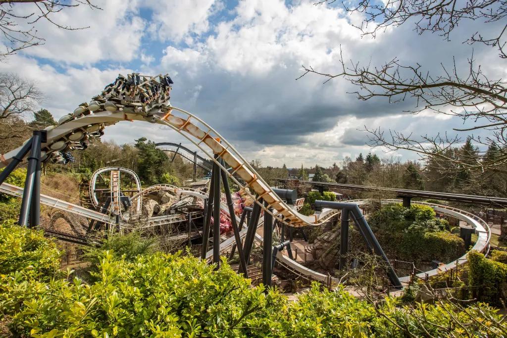 Nemesis Rollercoaster A wide shot of the Nemesis rollercoaster at Alton Towers