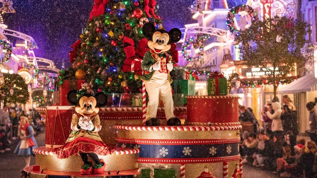 Mickey’s Once Upon a Christmastime Parade at Mickey’s Very Merry Christmas Party in Magic Kingdom Park