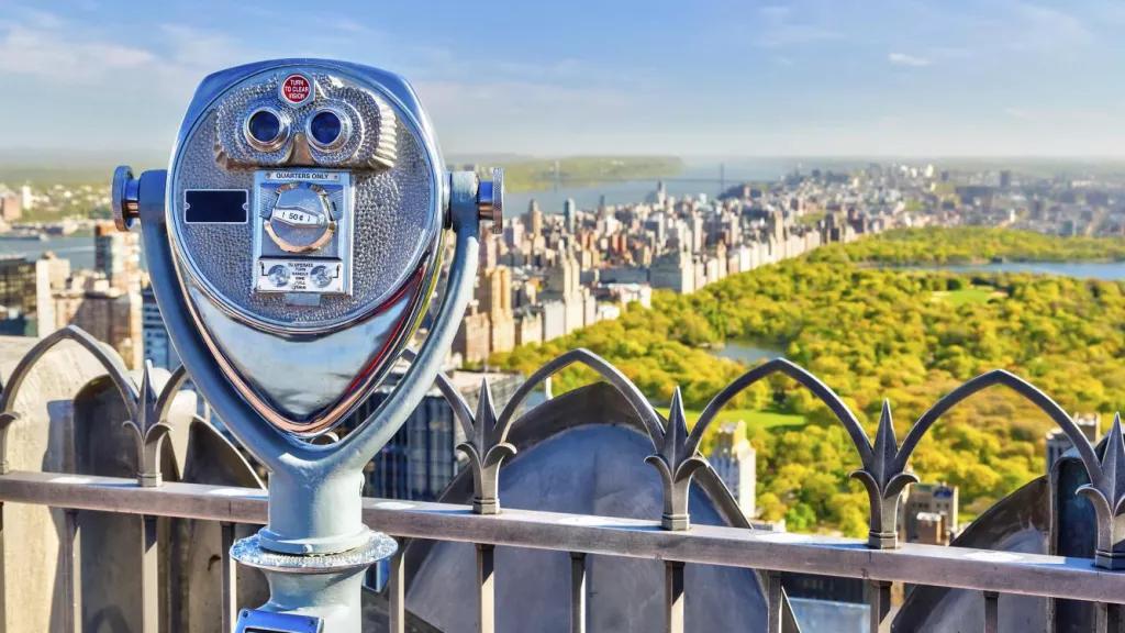 View of Central Park from Top of The Rock Observation Deck