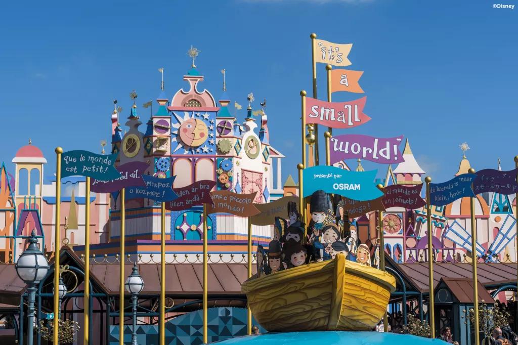 It's a Small World The brightly coloured facade of It's A Small World