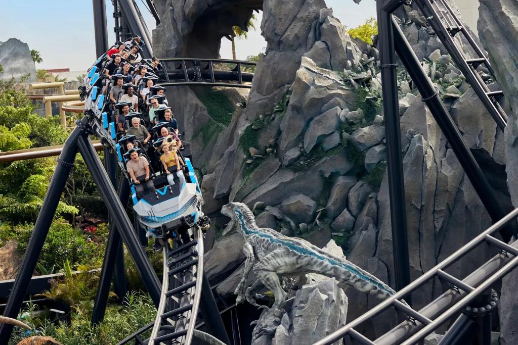 Jurassic World VelociCoaster in Universal's Islands of Adventure Jurassic World VelociCoaster in Universal's Islands of Adventure