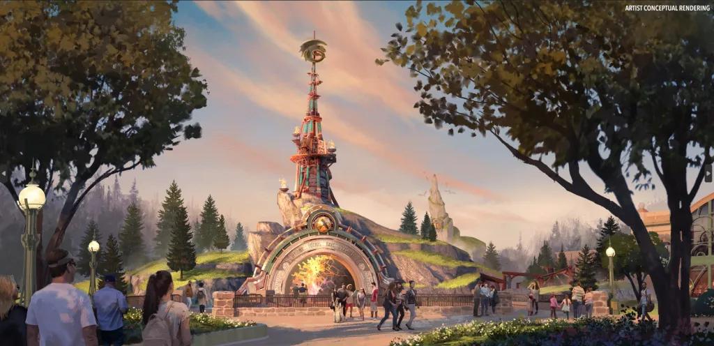 Portal to How To Train Your Dragon - Isle of Berk Concept art of a portal into How To Train Your Dragon