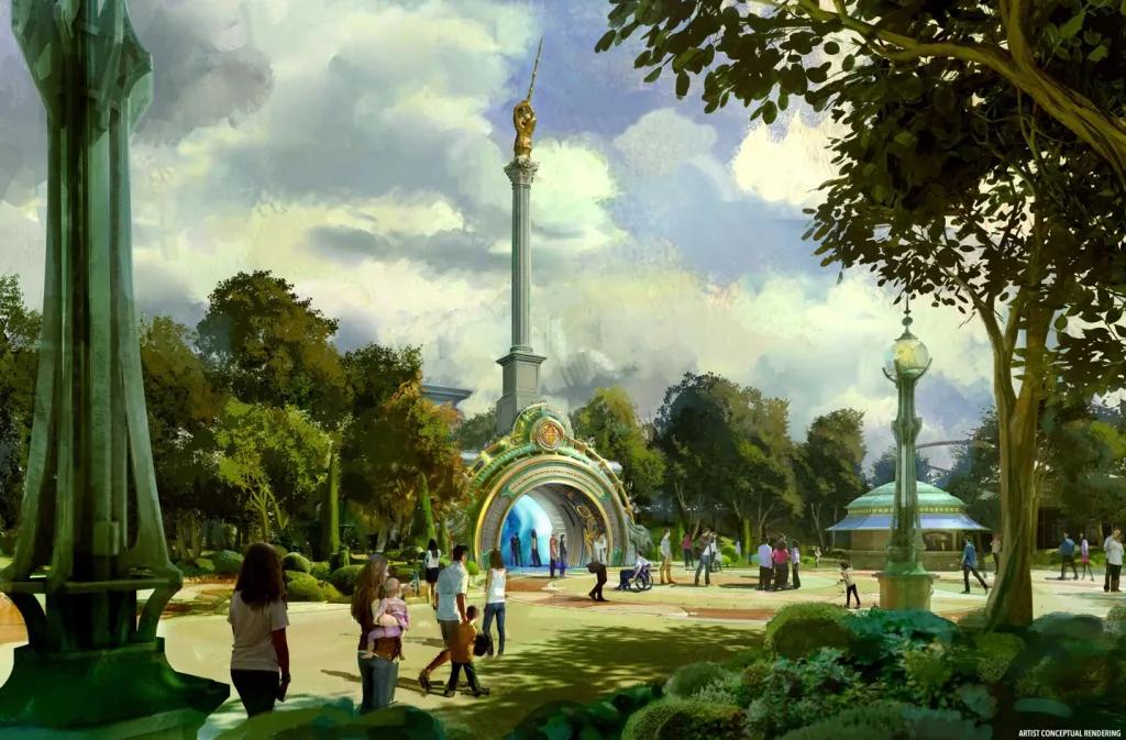 Portal to the Wizarding World of Harry Potter Concept art of a portal into the Wizarding World of Harry Potter