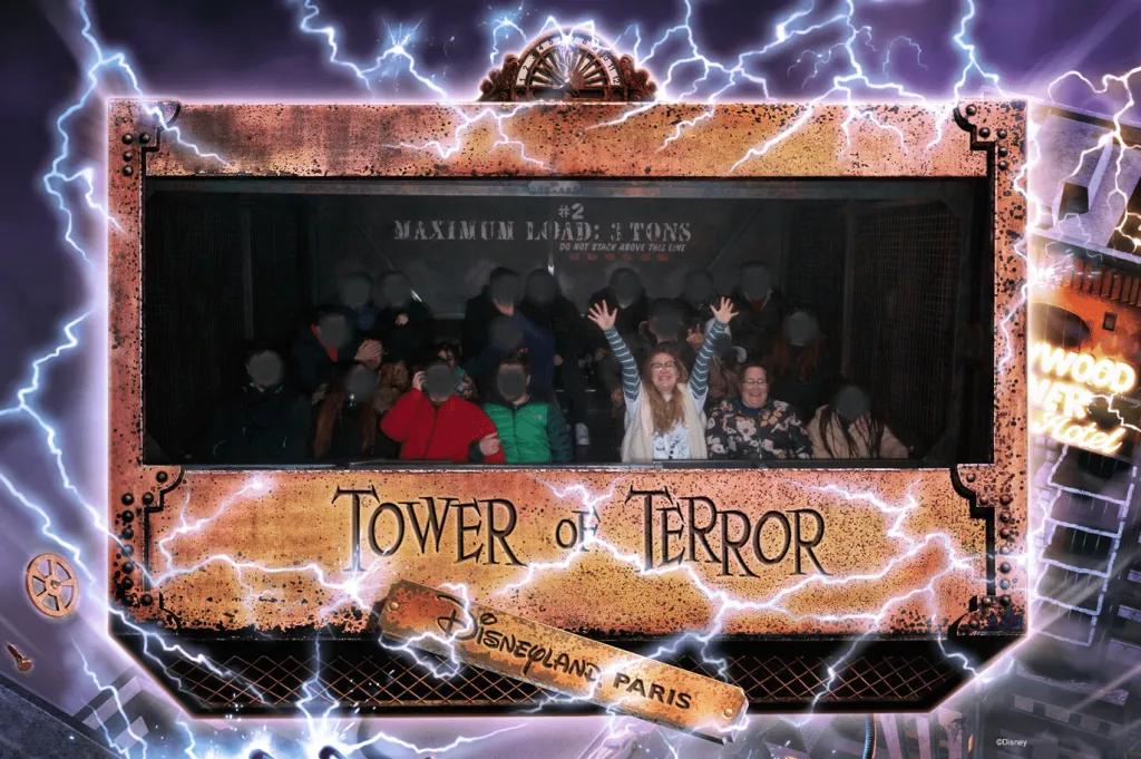 Tower of Terror A ride photo of people screaming on Tower of Terror