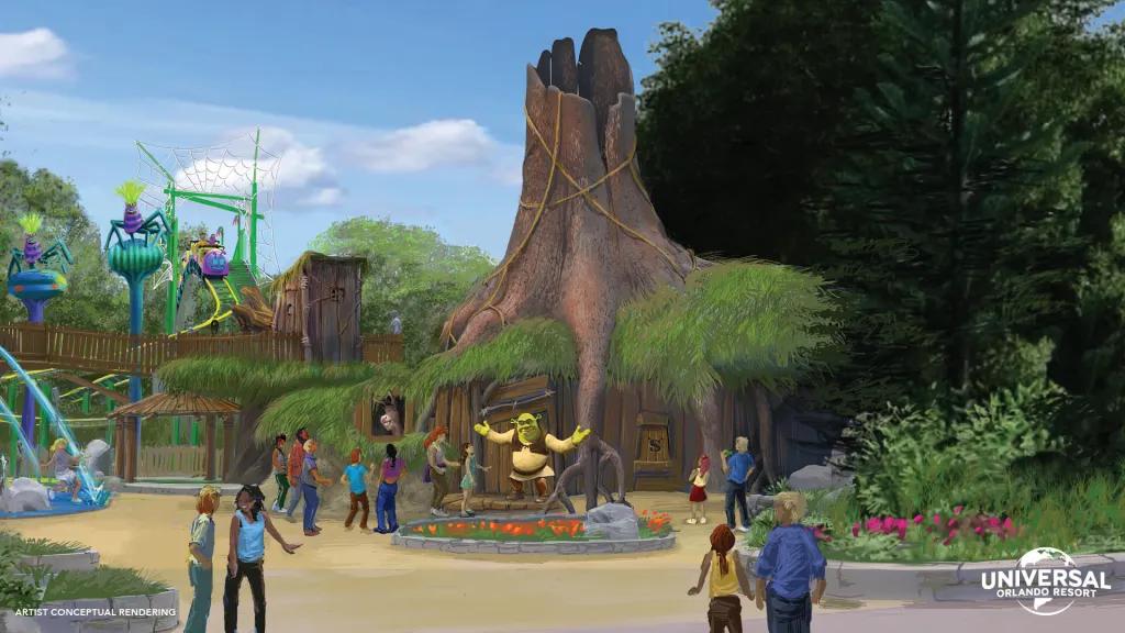 Shreks Swamp Concept art of Shreks swamp in DreamWorks Land
