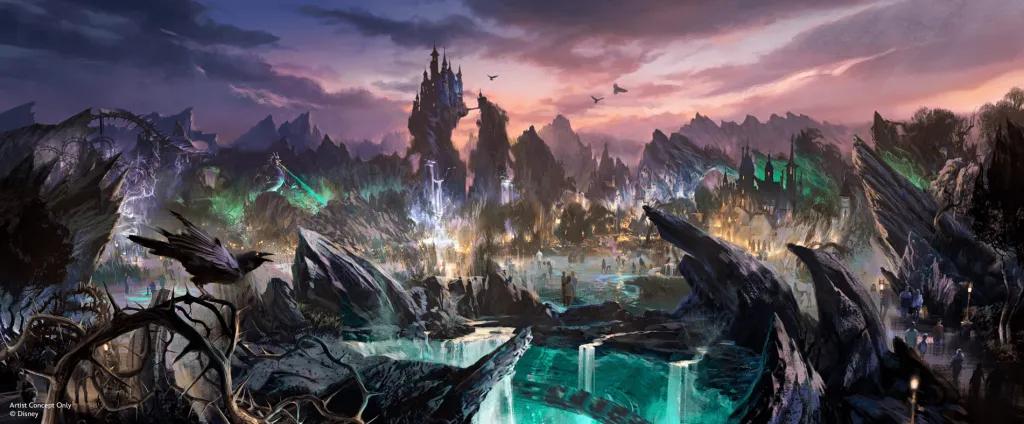 Villains Land coming to Magic Kingdom Park Concept art of a new land inspired by Disney Villains