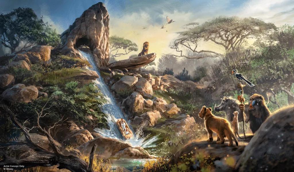 New Lion King attraction coming to Disneyland Paris Concept art for a Lion King themed log flume ride