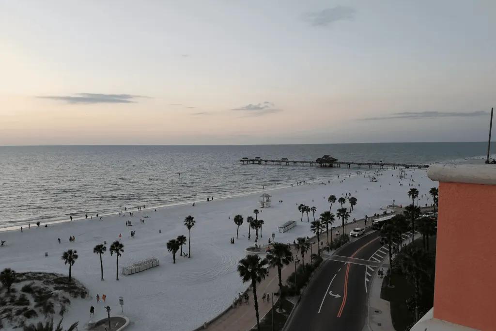 Clearwater Beach A sandy beach at sunset