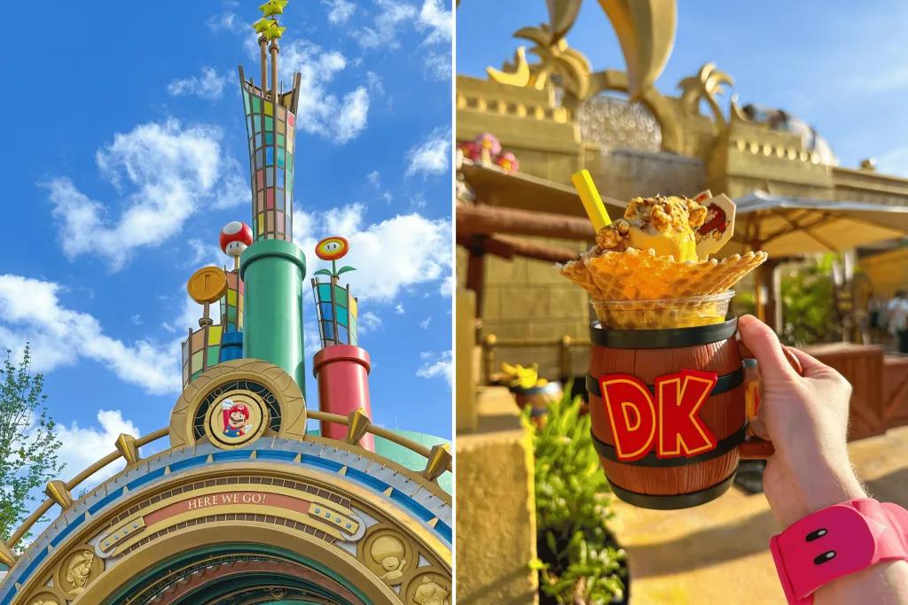 SUPER NINTENDO WORLD Pictures from Super Nintendo World including the entrance portal and a themed drink