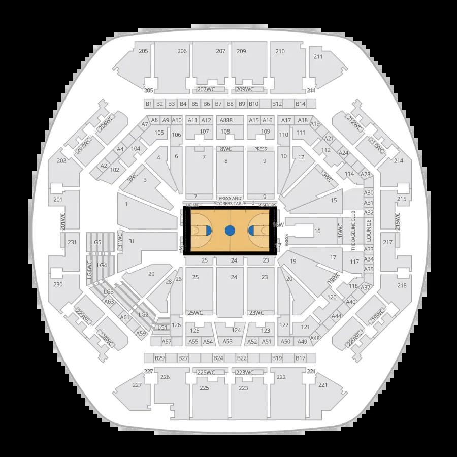 Barclays Center seating for Basketball